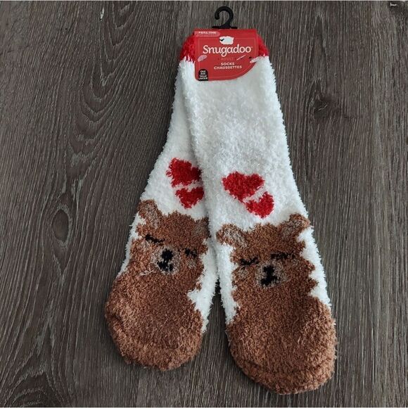 Snugadoo Adult Fuzzy Socks Llama One Size Fits Most - Picture 1 of 3